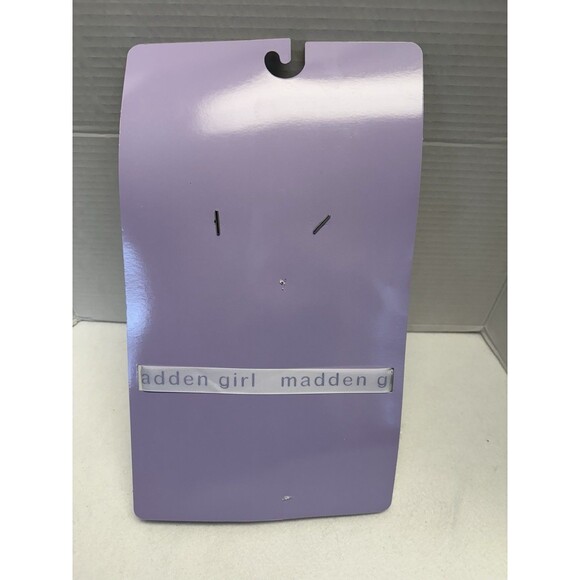 Madden Girl Set Of Beanie And Gloves Ivory Faux Fur with Shimmering Sparkles New - Picture 8 of 9